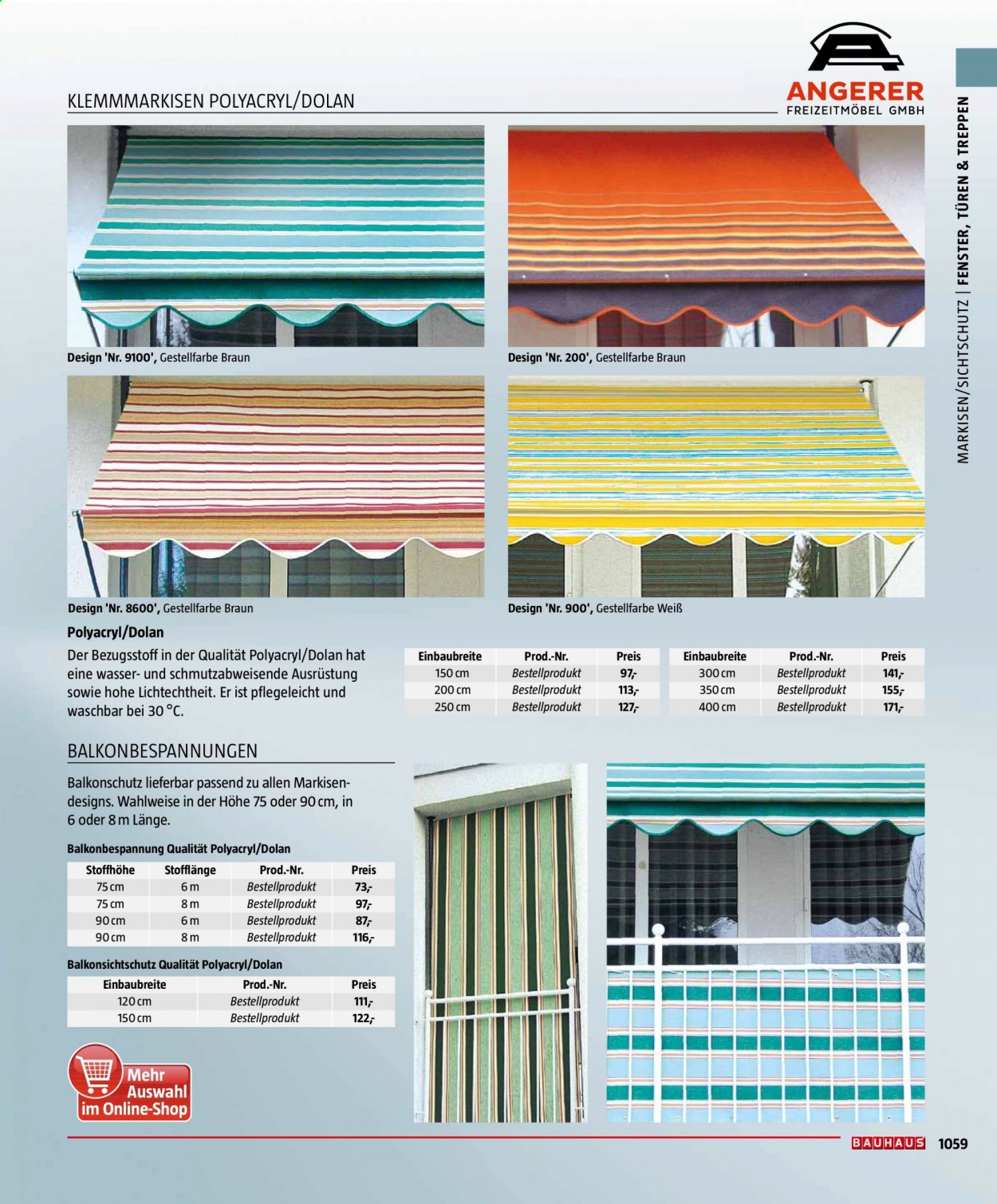 Bauhaus Prospekte . Seite 1059
