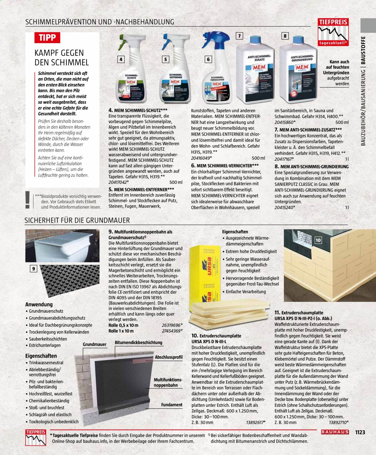 Bauhaus Prospekte . Seite 1123
