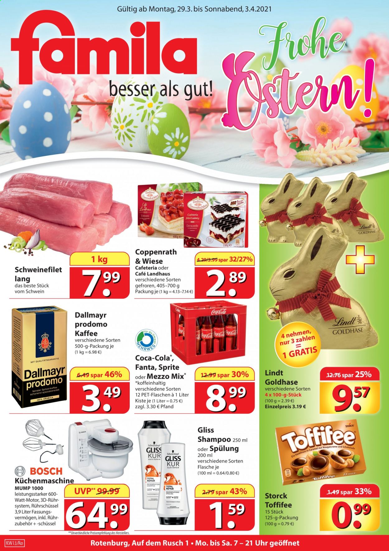 famila Prospekte  - 29.03.2021 - 3.04.2021. Seite 1