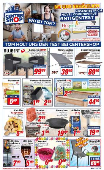 Prospekte CENTERSHOP - 29.3.2021 - 3.4.2021.