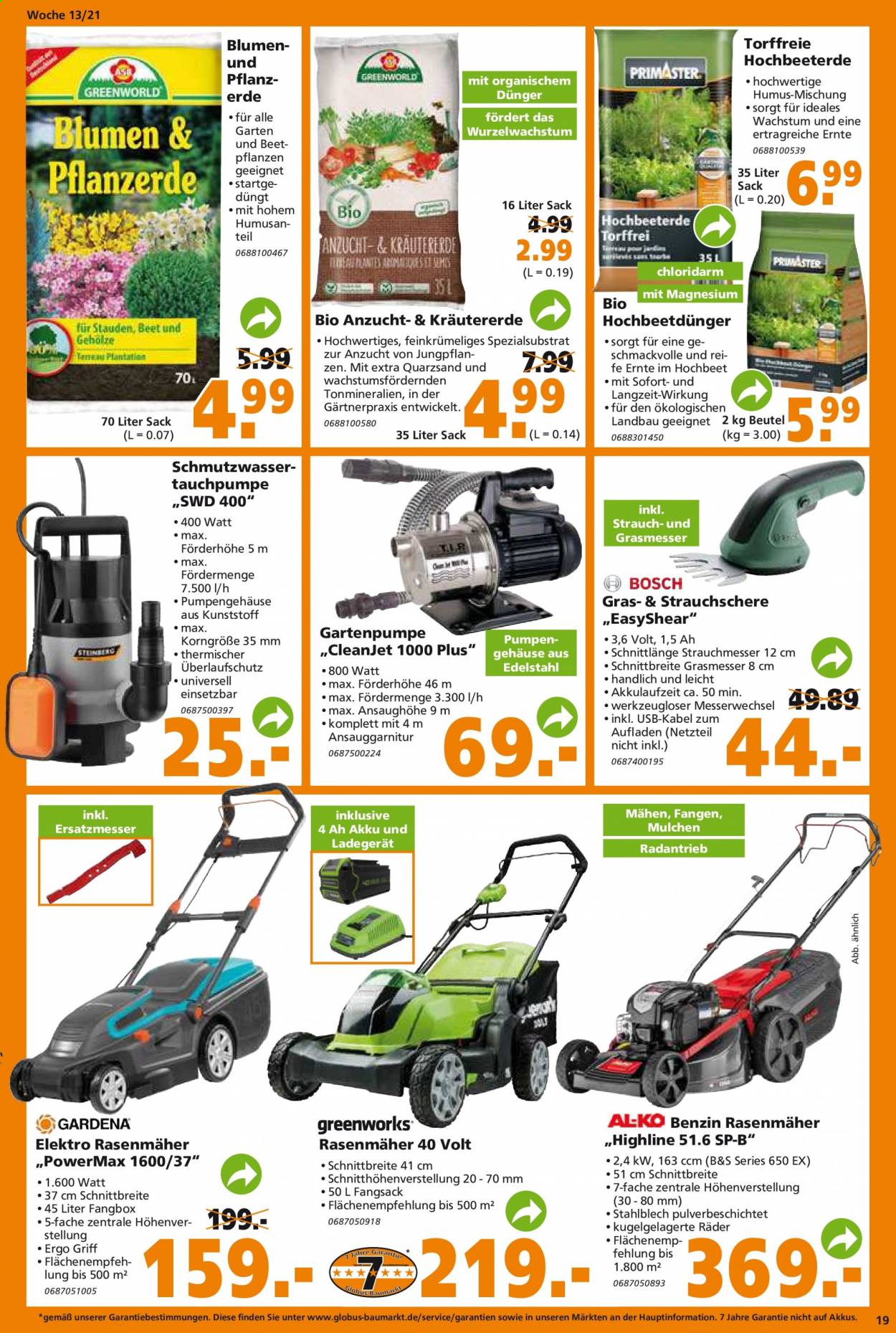 Globus Baumarkt Prospekte  - 29.03.2021 - 3.04.2021. Seite 19