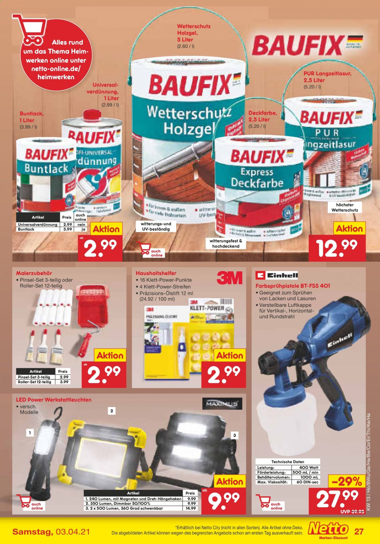 Netto Marken-Discount Prospekte  - 29.03.2021 - 3.04.2021. Seite 27