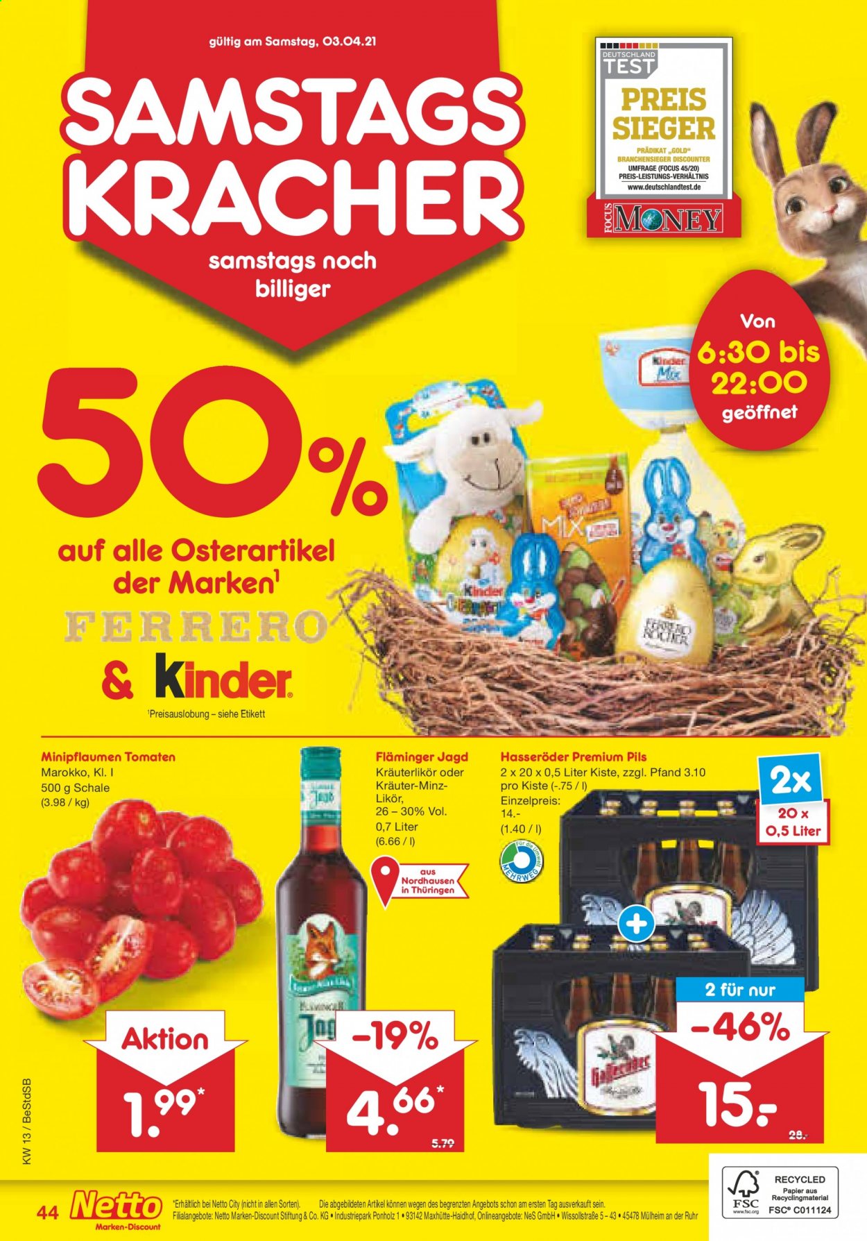 Netto Marken-Discount Prospekte  - 29.03.2021 - 3.04.2021. Seite 44