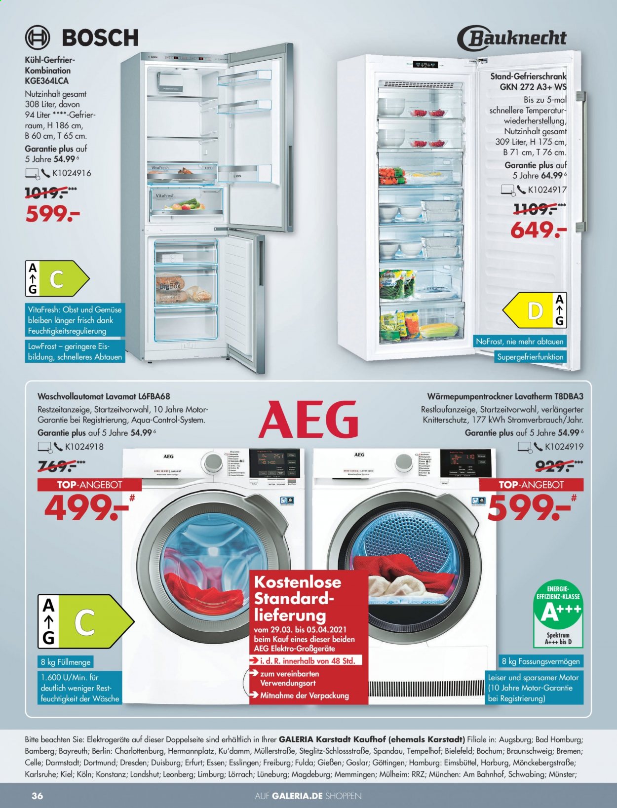 GALERIA Karstadt Kaufhof Prospekte  - 29.03.2021 - 5.04.2021. Seite 36