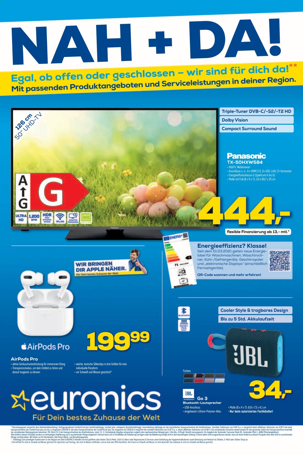 Euronics Prospekte  - 31.03.2021 - 6.04.2021. Seite 1