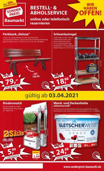 Prospekte Sonderpreis-Baumarkt - 3.4.2021 - 9.4.2021.