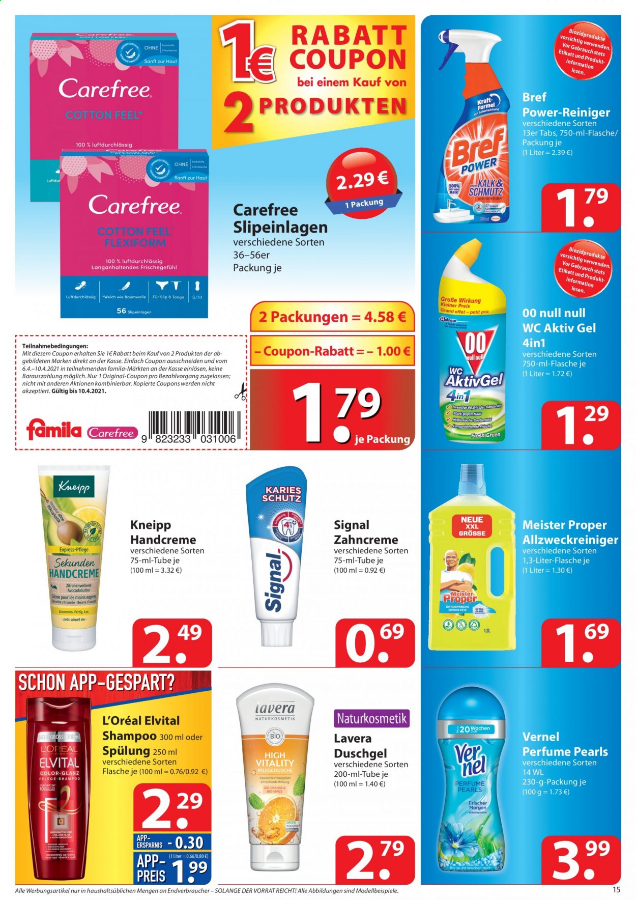 famila Prospekte  - 6.04.2021 - 10.04.2021. Seite 15
