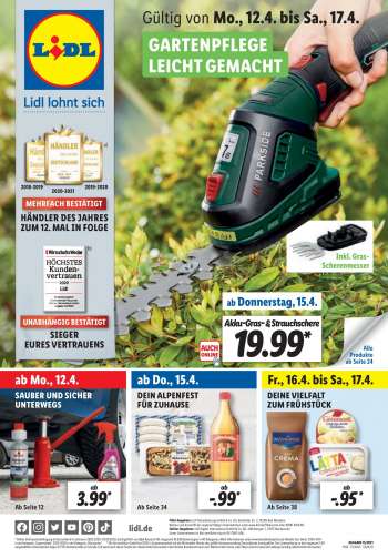 Prospekte Lidl - 12.4.2021 - 17.4.2021.