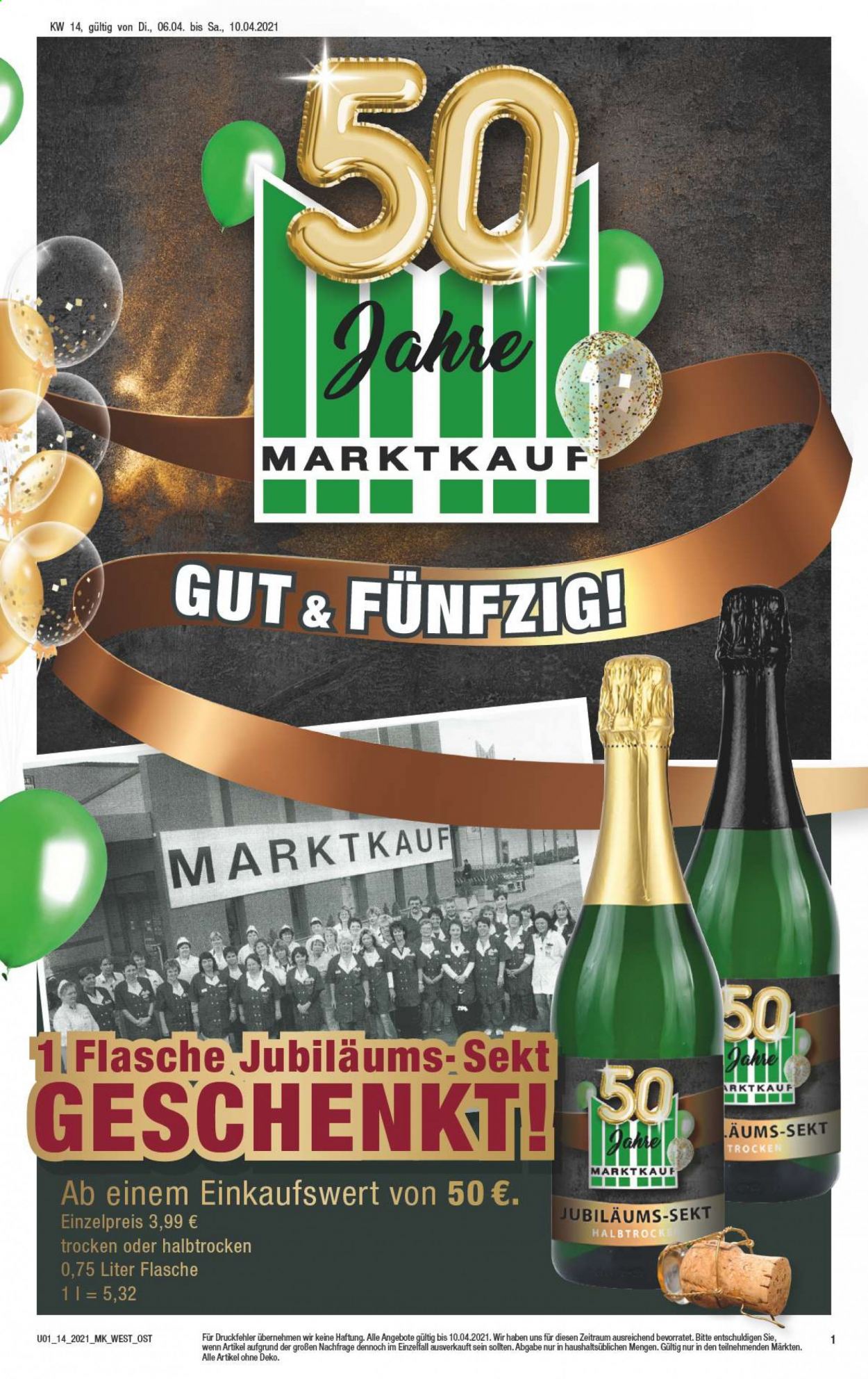 Marktkauf Prospekte  - 6.04.2021 - 10.04.2021. Seite 1