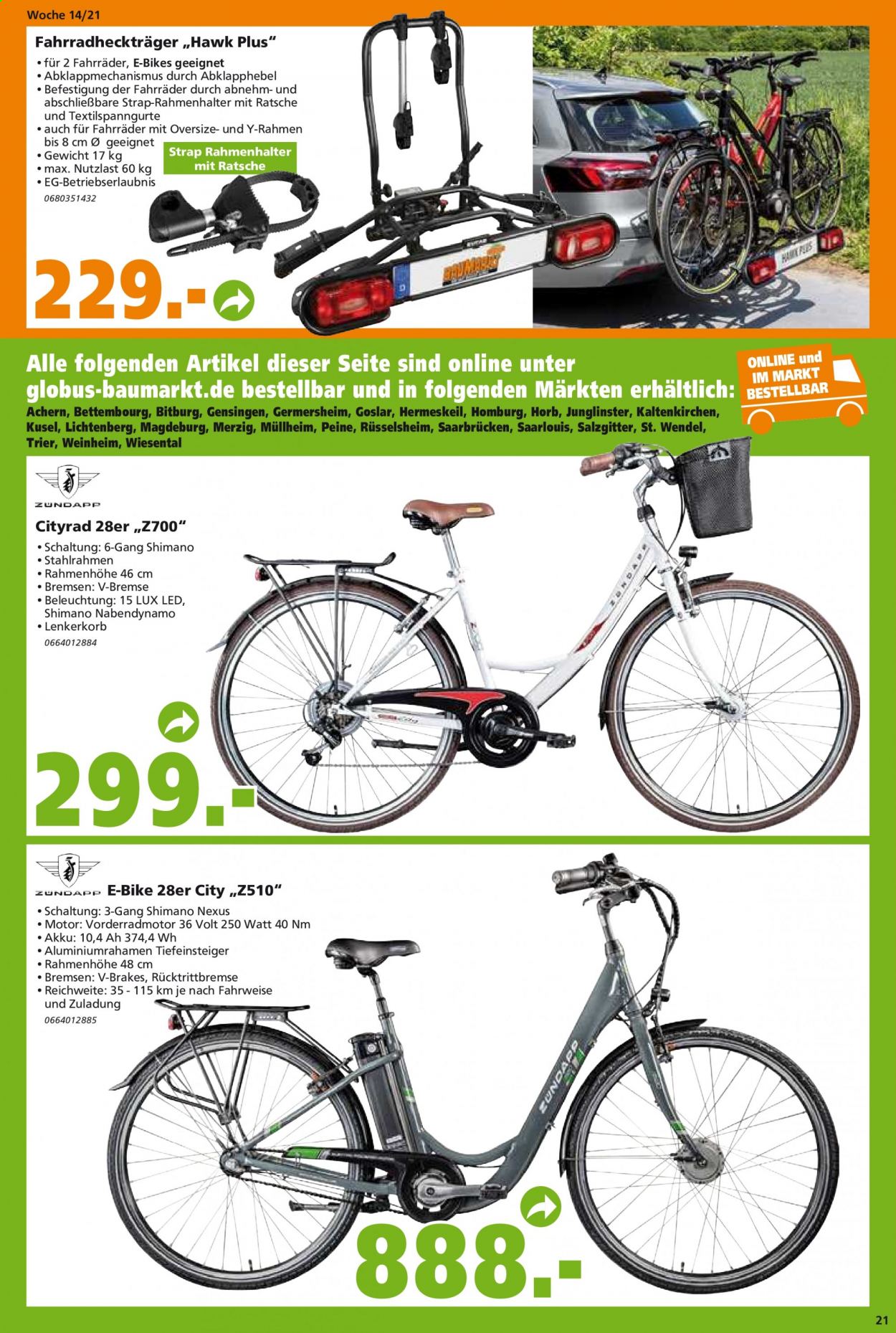 Globus Baumarkt Prospekte  - 6.04.2021 - 10.04.2021. Seite 21