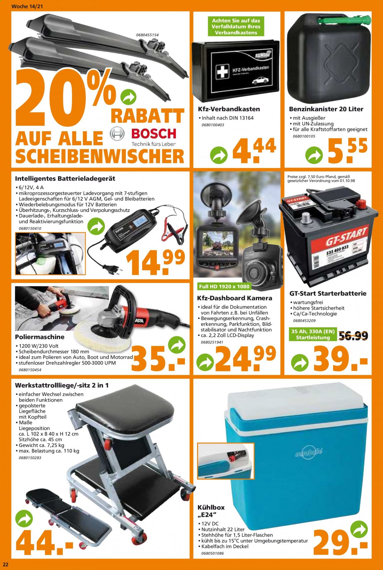 Globus Baumarkt Prospekte  - 6.04.2021 - 10.04.2021. Seite 22