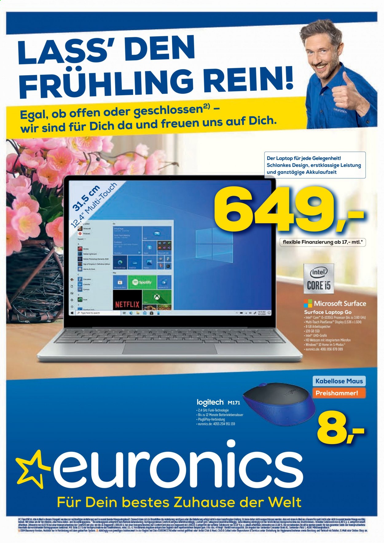 Euronics Prospekte  - 7.04.2021 - 23.04.2021. Seite 1