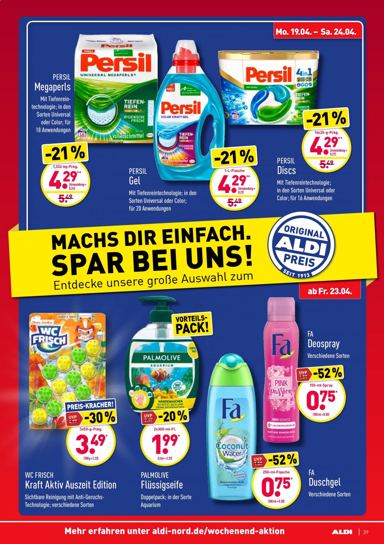 ALDI Nord Prospekte  - 19.04.2021 - 24.04.2021. Seite 39