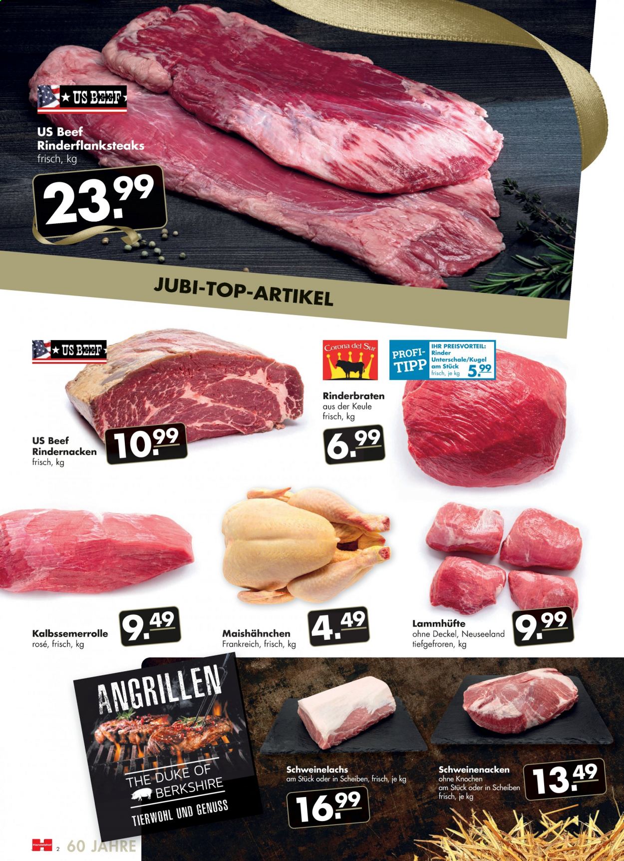 thumbnail - Prospekte Handelshof - 15.04.2021 - 21.04.2021 - Produkte in Aktion - Corona Extra, Rinderbraten, Schweinenacken, Kugel. Seite 2.
