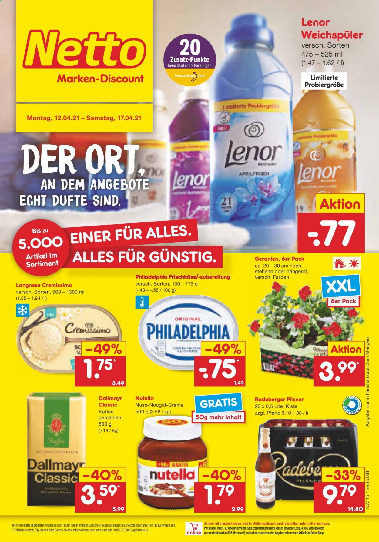 Netto Marken-Discount Prospekte  - 12.04.2021 - 17.04.2021. Seite 1