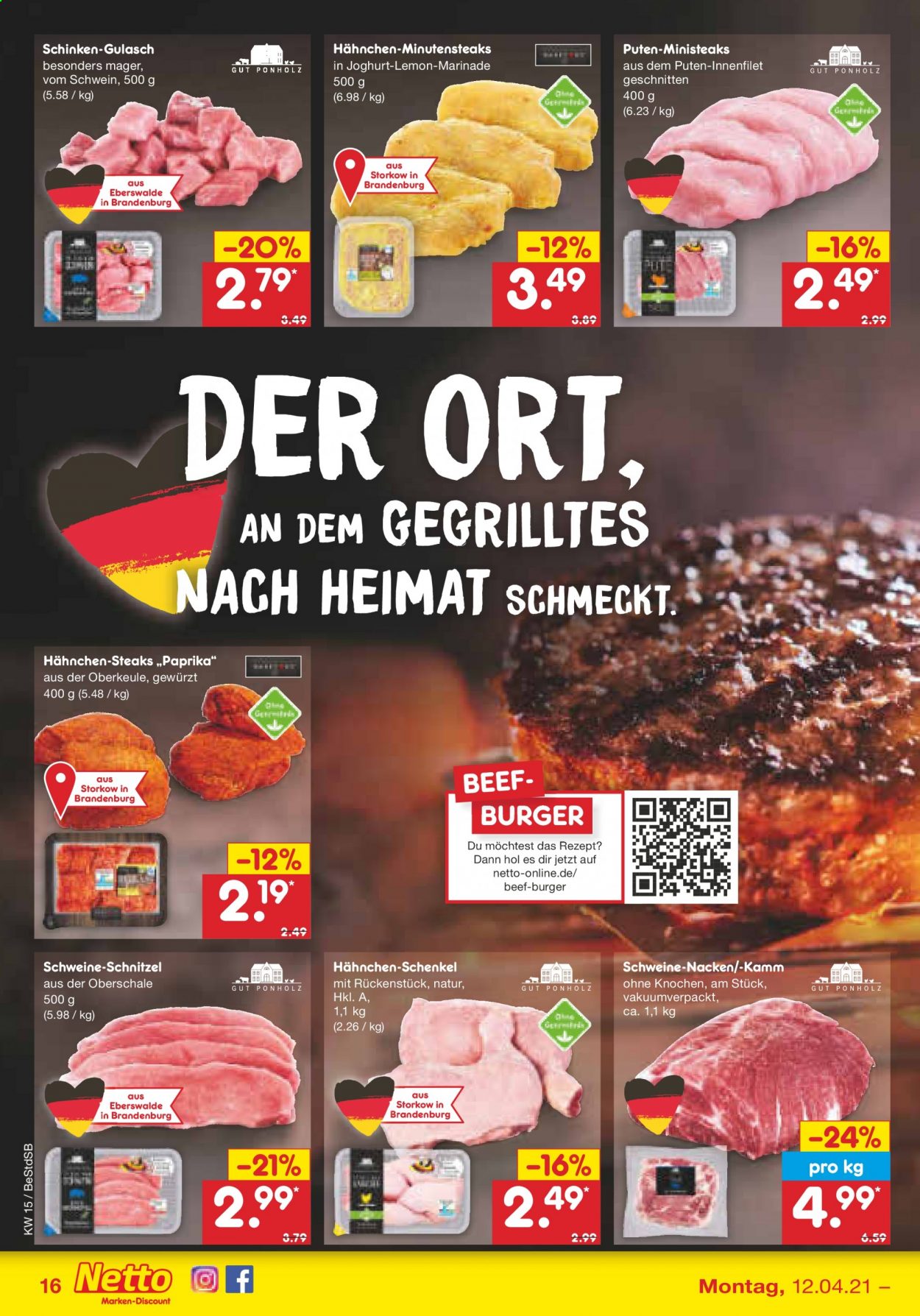 Netto Marken-Discount Prospekte  - 12.04.2021 - 17.04.2021. Seite 16