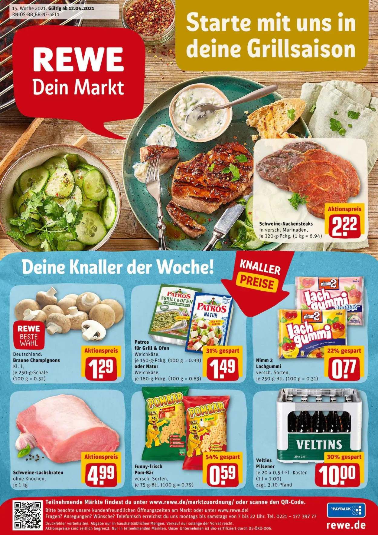 REWE Prospekte  - 12.04.2021 - 17.04.2021. Seite 1