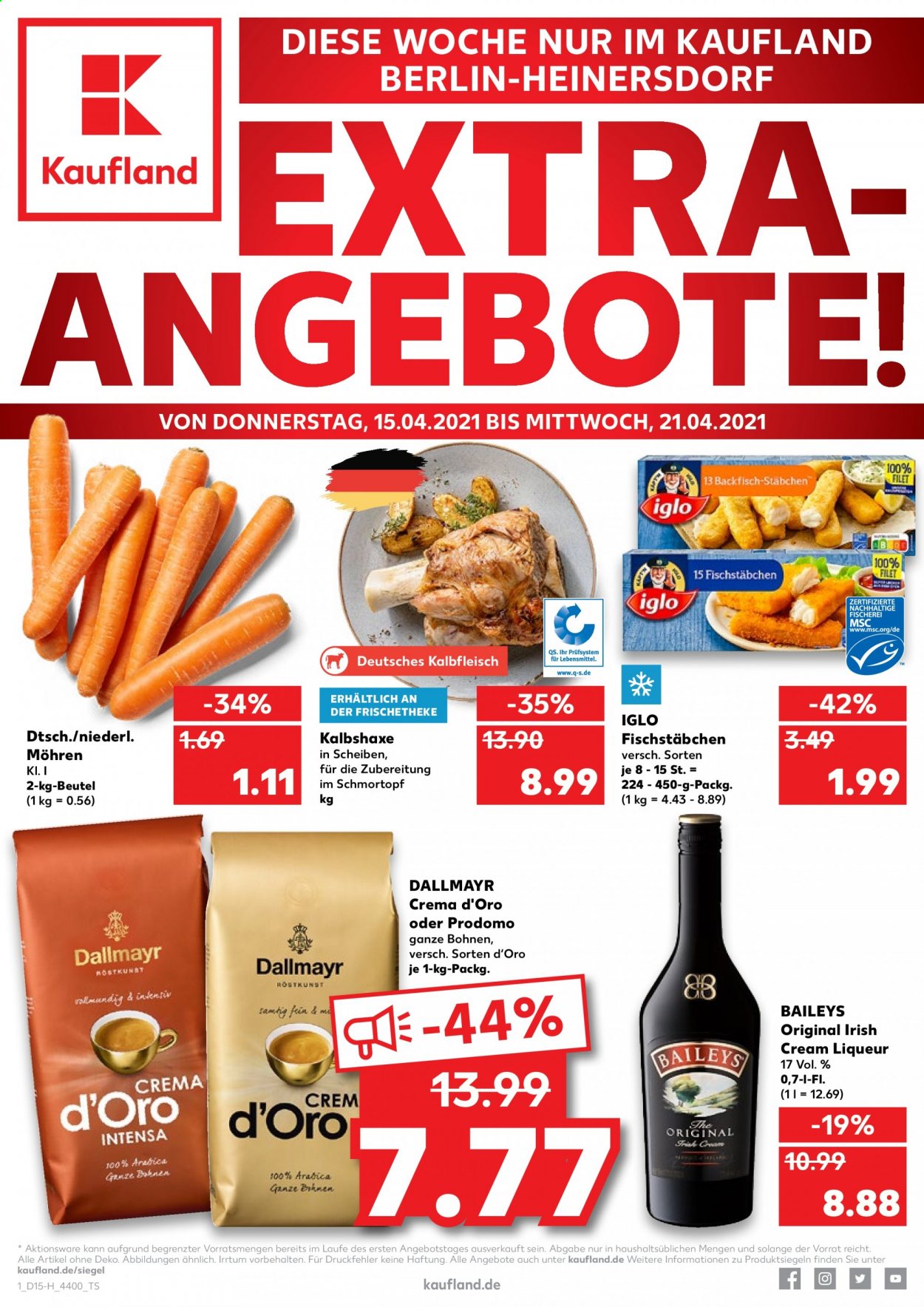Kaufland Prospekte  - 15.04.2021 - 21.04.2021. Seite 1