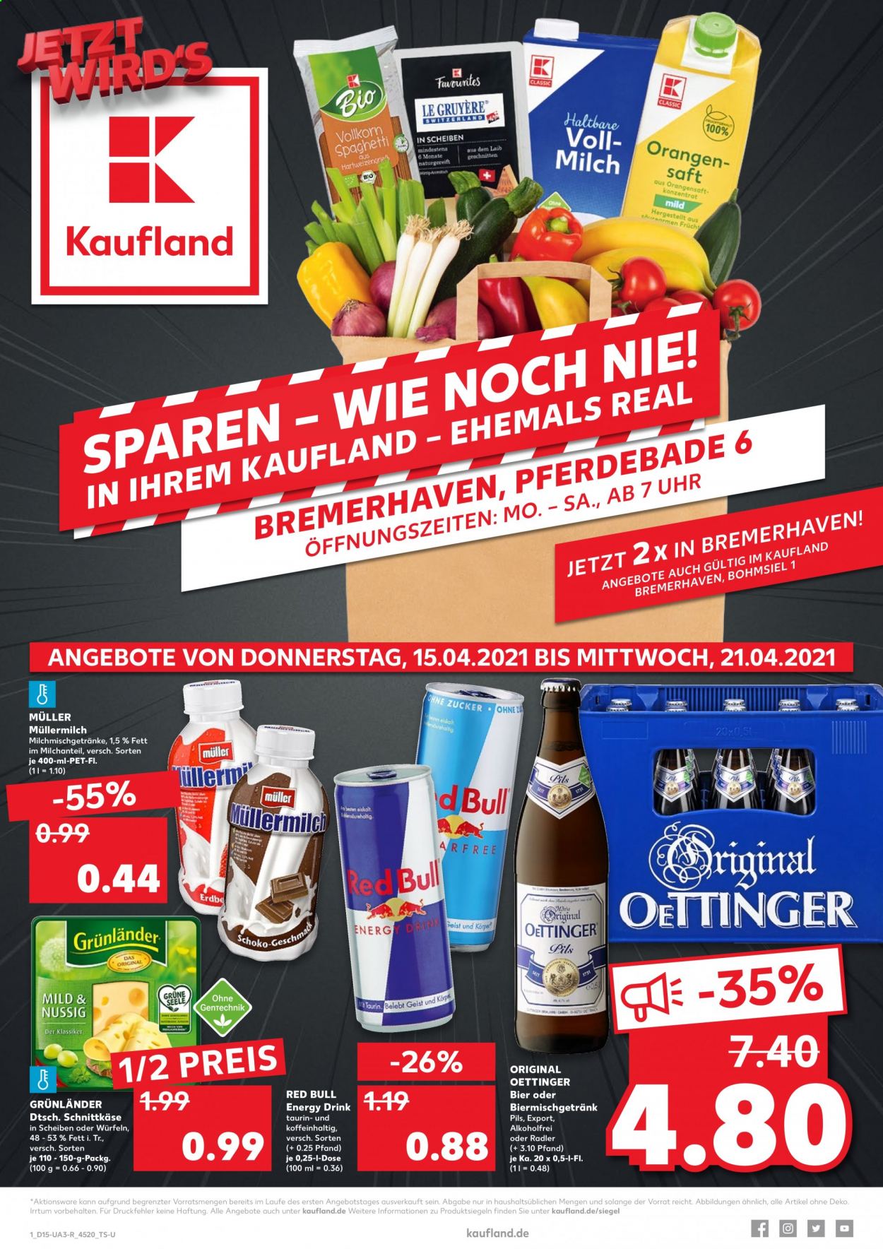 Kaufland Prospekte  - 15.04.2021 - 21.04.2021. Seite 1