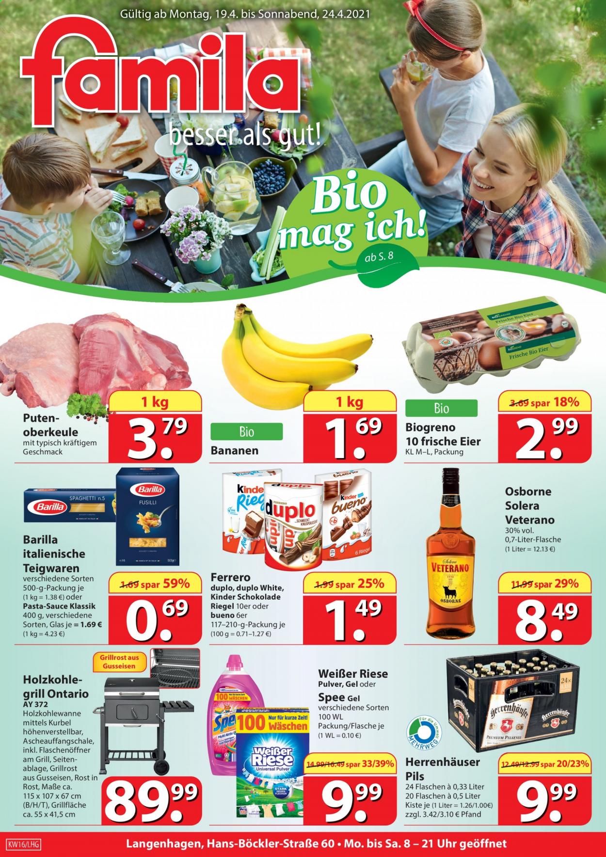 famila Prospekte  - 19.04.2021 - 24.04.2021. Seite 1