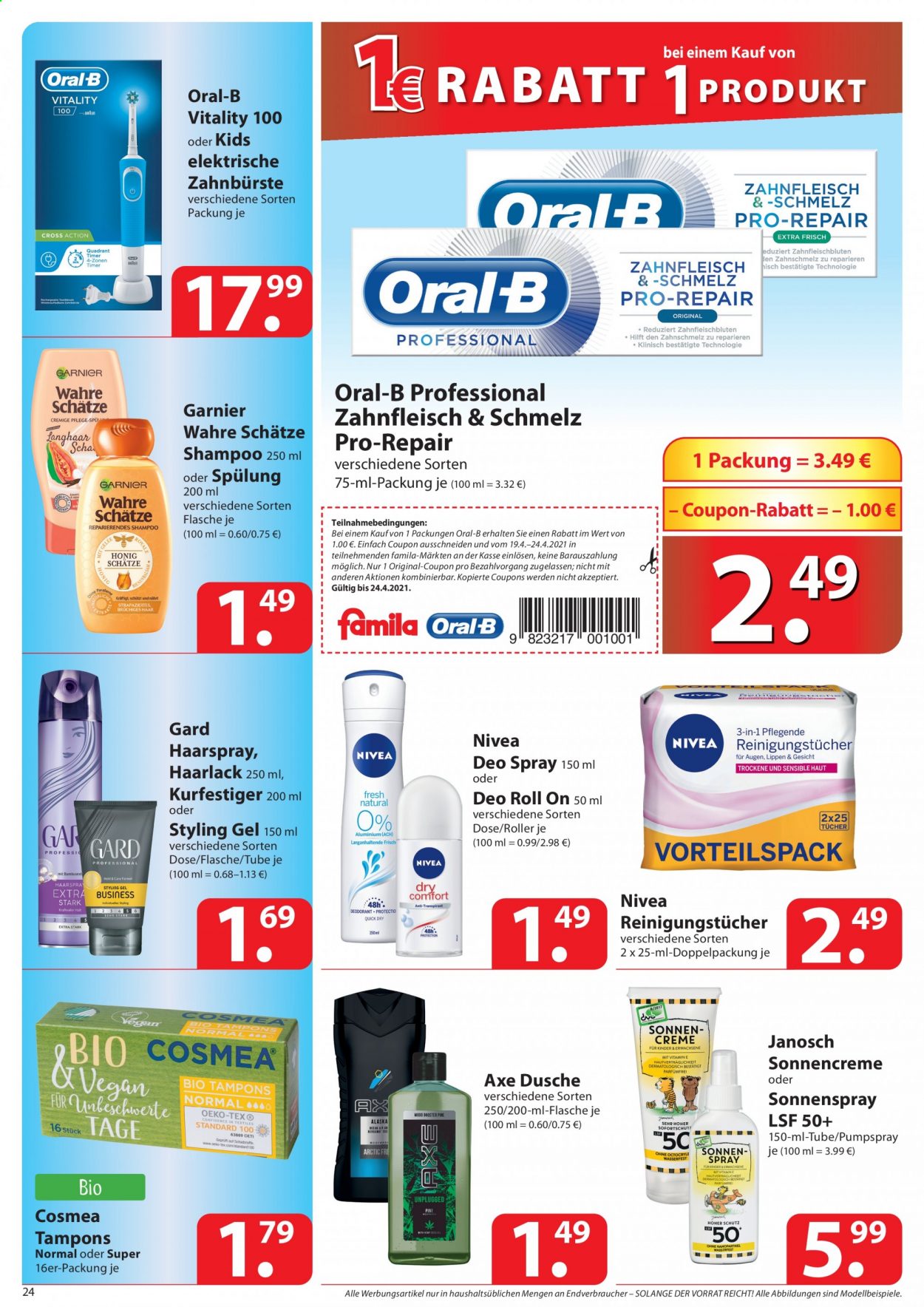 famila Prospekte  - 19.04.2021 - 24.04.2021. Seite 24