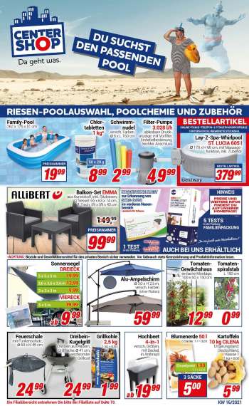Prospekte CENTERSHOP - 19.4.2021 - 24.4.2021.