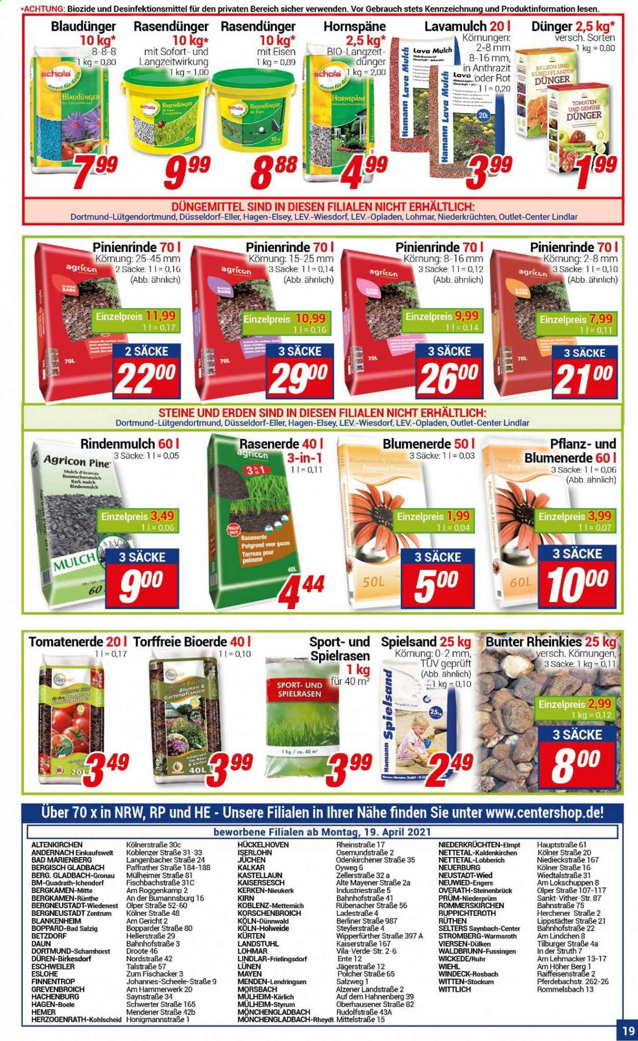 CENTERSHOP Prospekte  - 19.04.2021 - 24.04.2021. Seite 19