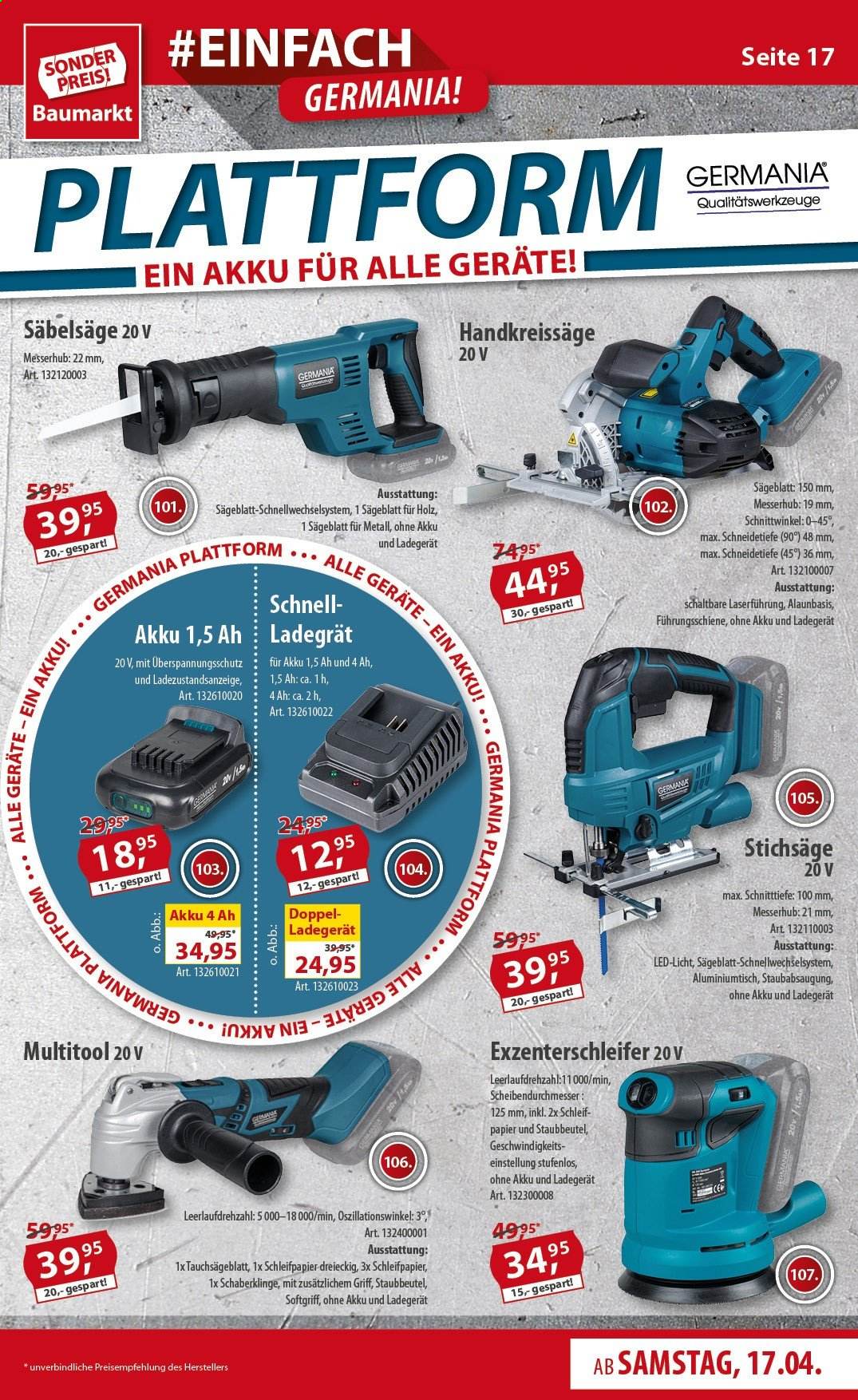 Sonderpreis-Baumarkt Prospekte  - 17.04.2021 - 23.04.2021. Seite 17