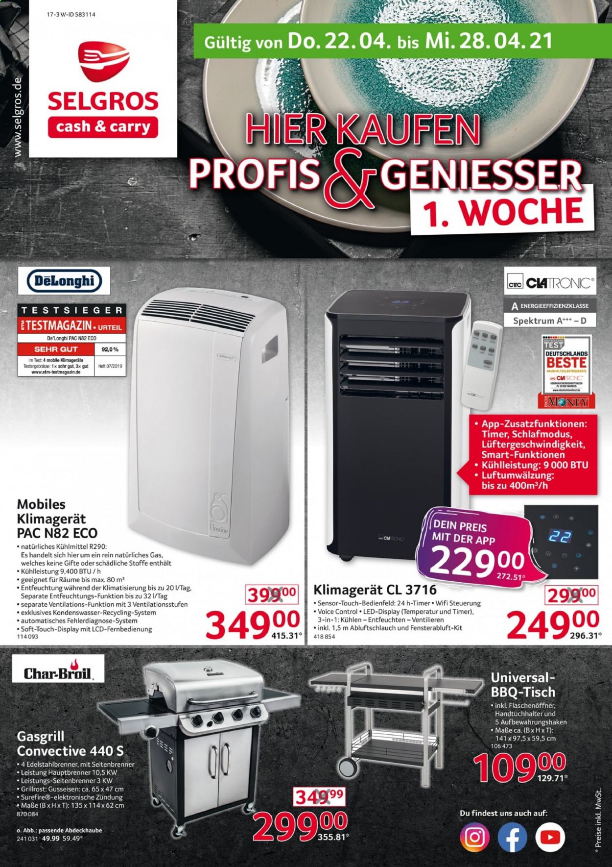 Selgros Prospekte  - 22.04.2021 - 28.04.2021. Seite 1