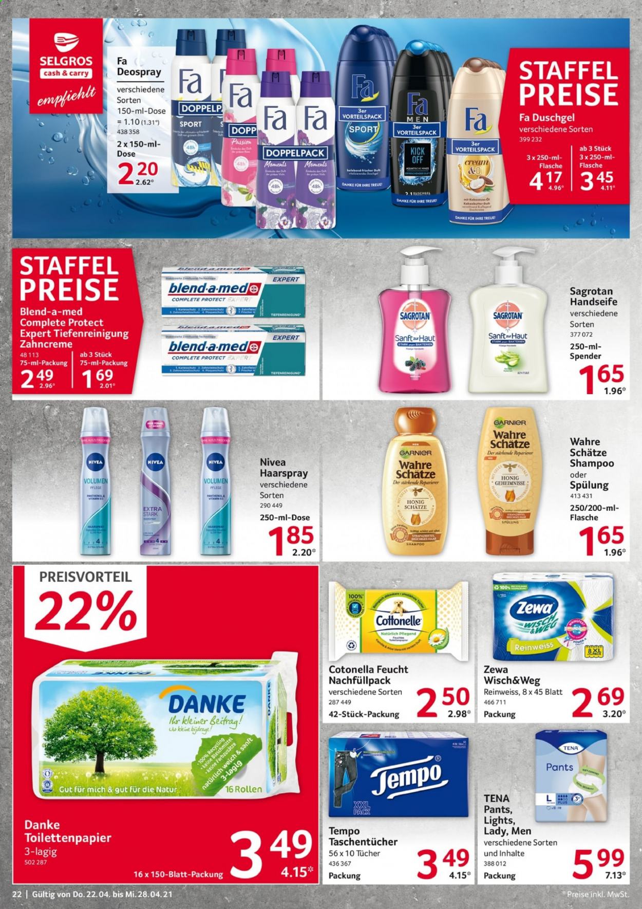 Selgros Prospekte  - 22.04.2021 - 28.04.2021. Seite 22