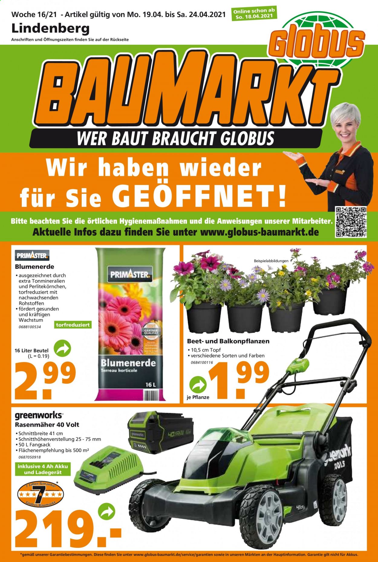 Globus Baumarkt Prospekte  - 19.04.2021 - 24.04.2021. Seite 1