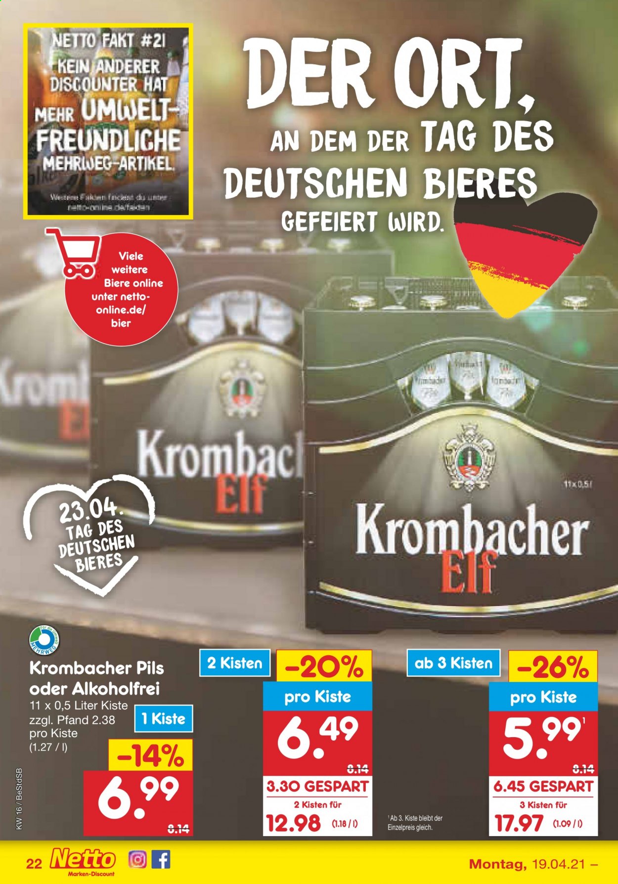 Netto Marken-Discount Prospekte  - 19.04.2021 - 24.04.2021. Seite 22