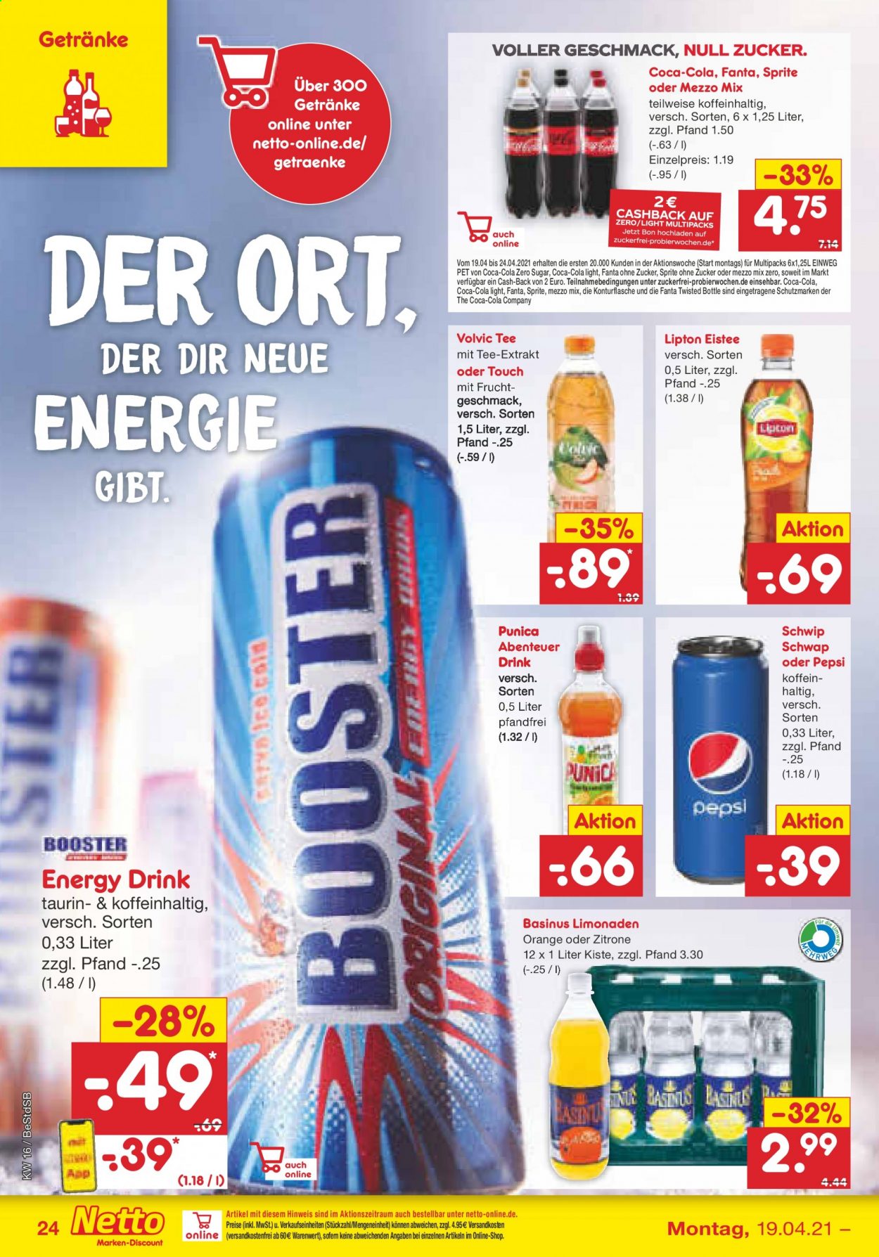 Netto Marken-Discount Prospekte  - 19.04.2021 - 24.04.2021. Seite 24