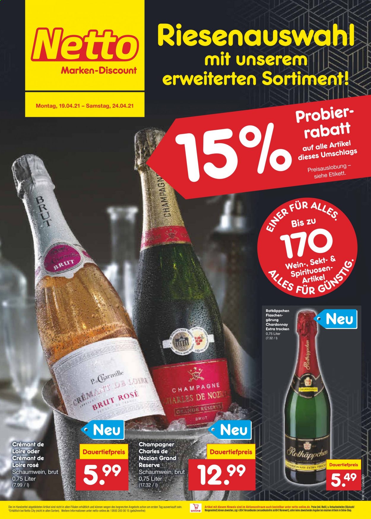 Netto Marken-Discount Prospekte  - 19.04.2021 - 24.04.2021. Seite 1