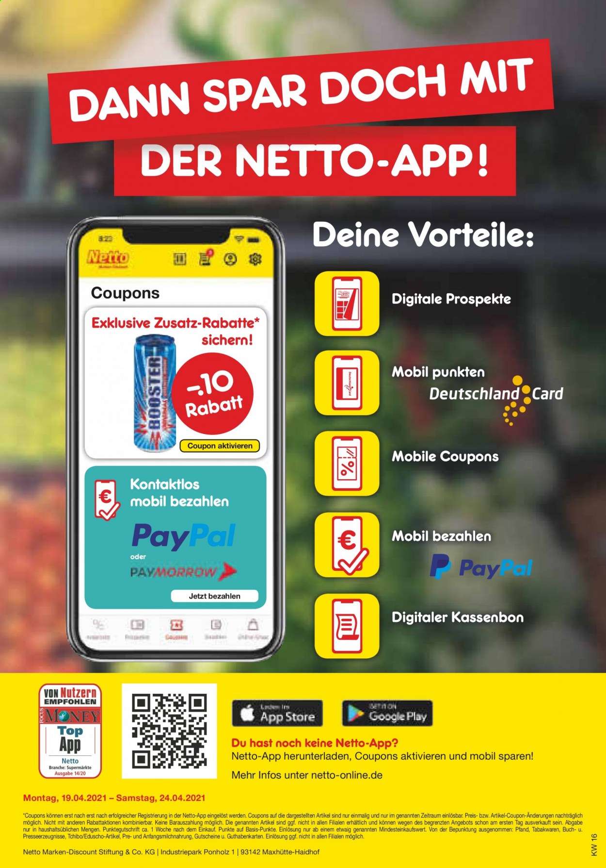 Netto Marken-Discount Prospekte  - 19.04.2021 - 24.04.2021. Seite 43