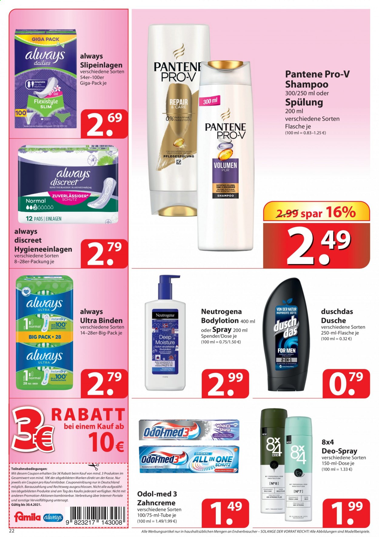 famila Prospekte  - 26.04.2021 - 30.04.2021. Seite 22