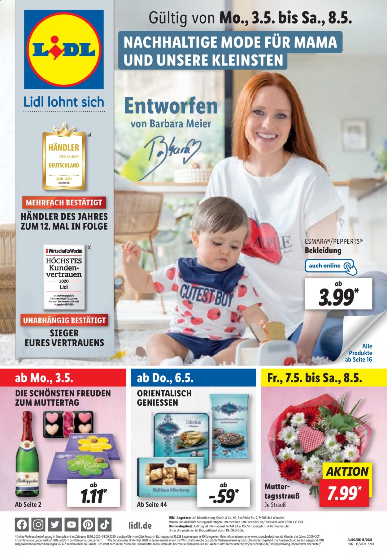 Lidl Prospekte  - 3.05.2021 - 8.05.2021. Seite 1