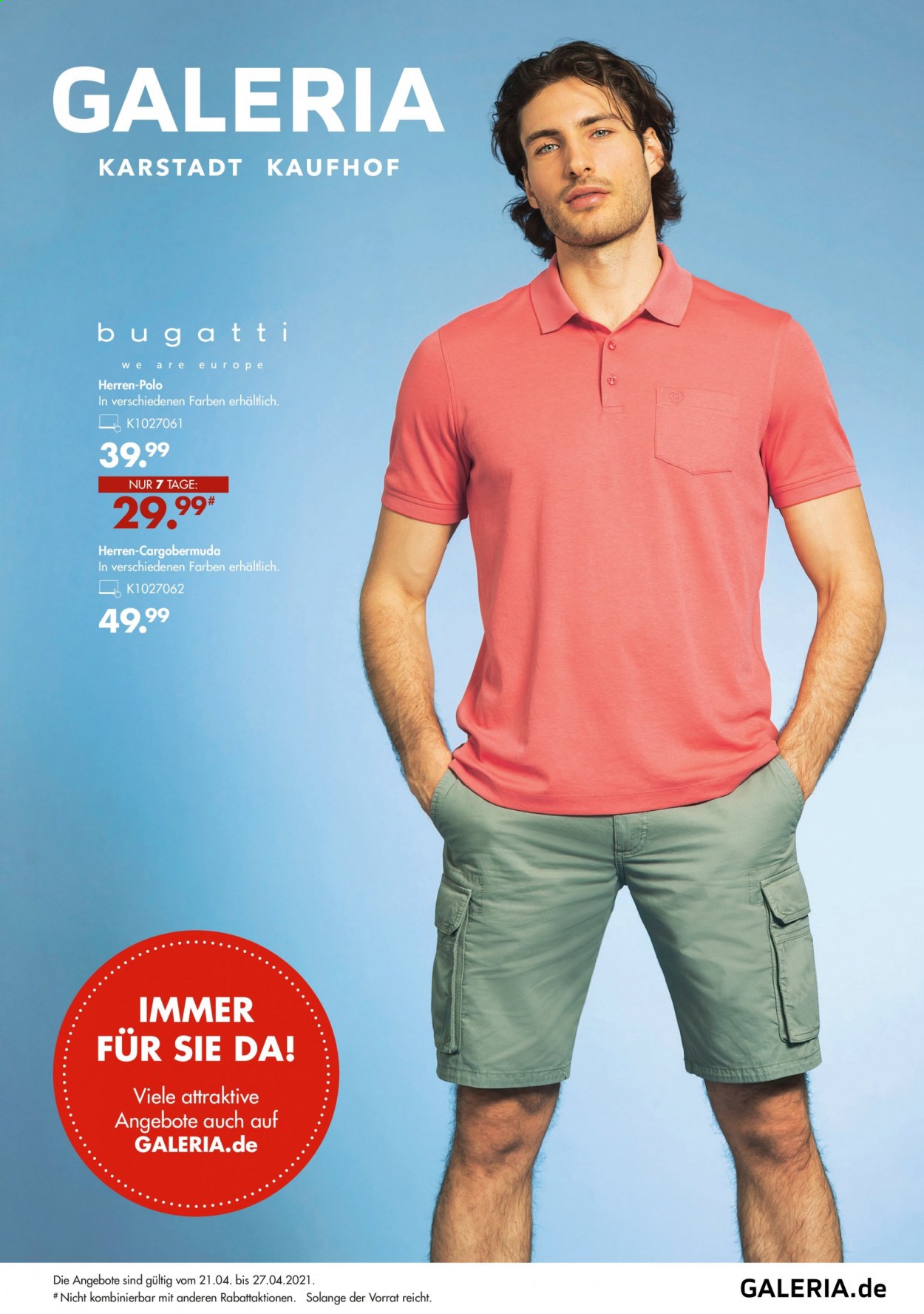 GALERIA Karstadt Kaufhof Prospekte  - 21.04.2021 - 27.04.2021. Seite 1
