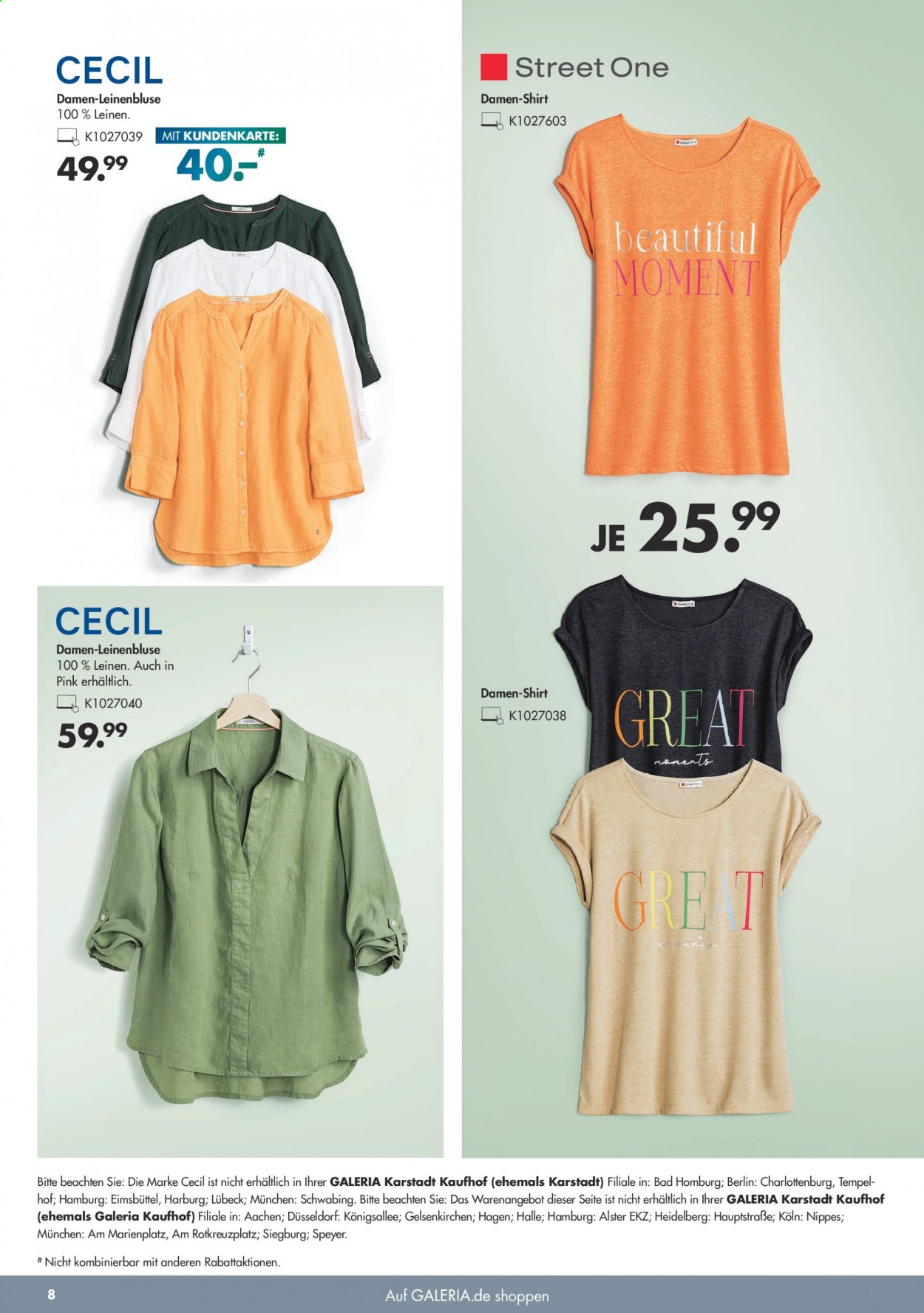 GALERIA Karstadt Kaufhof Prospekte  - 21.04.2021 - 27.04.2021. Seite 8