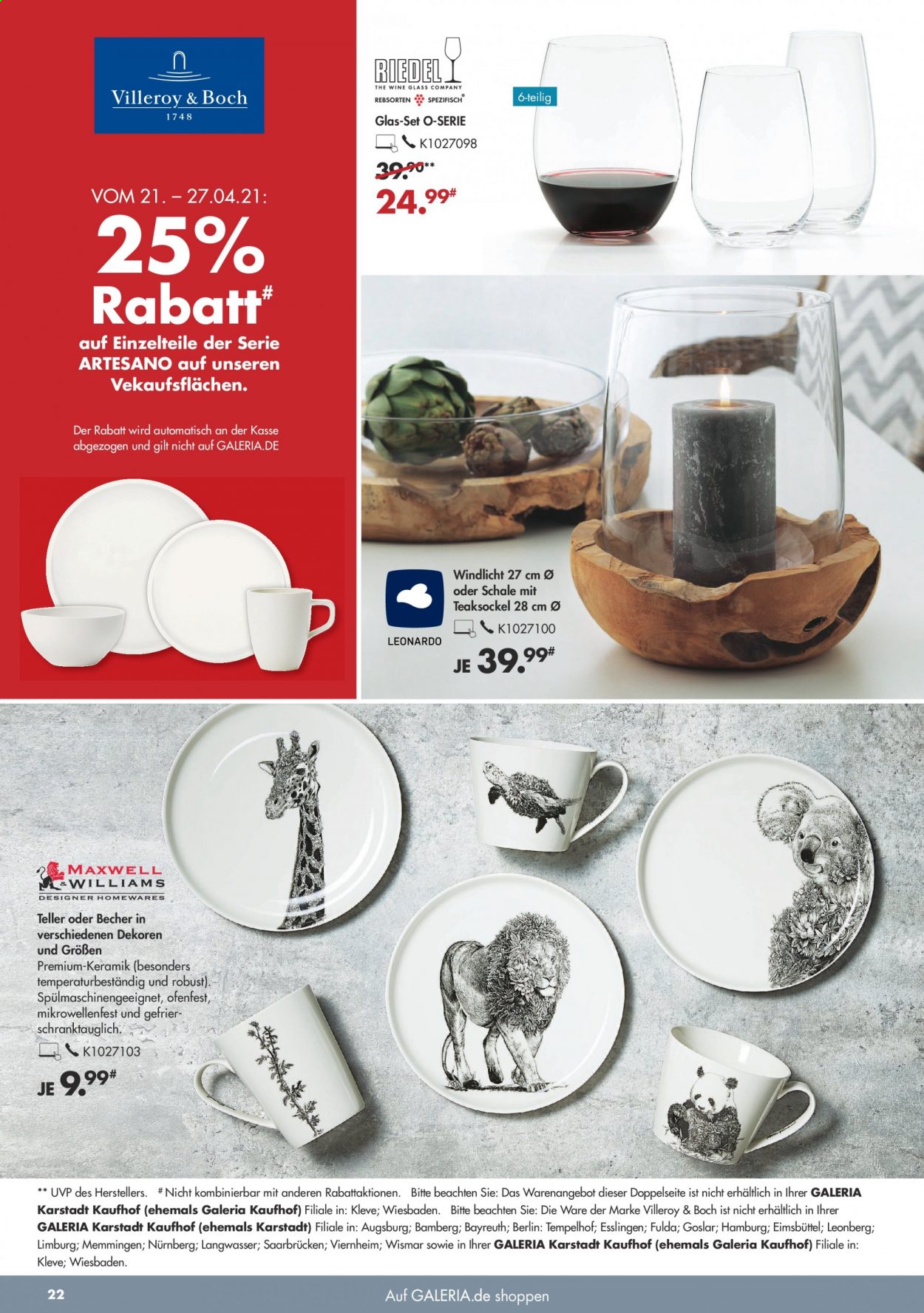 GALERIA Karstadt Kaufhof Prospekte  - 21.04.2021 - 27.04.2021. Seite 22
