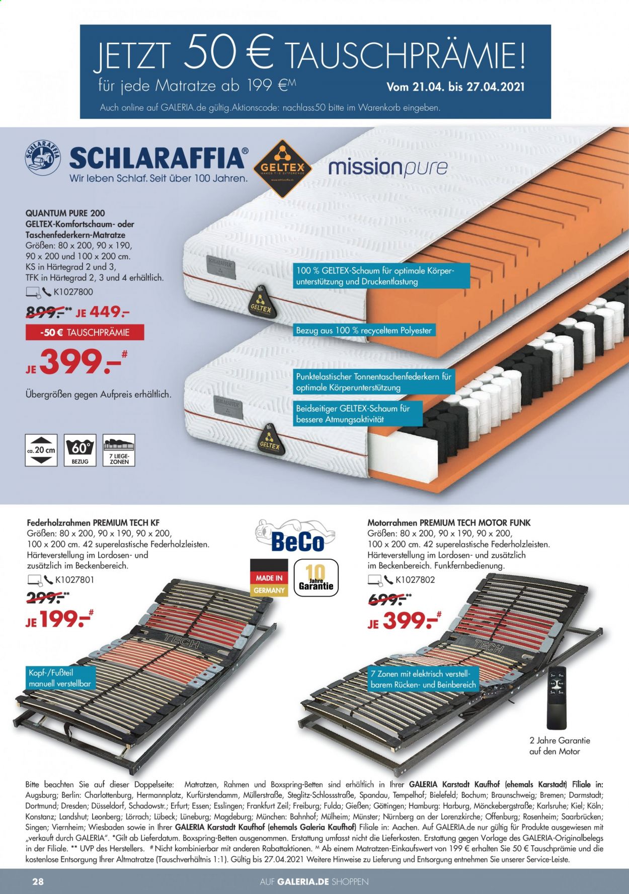 GALERIA Karstadt Kaufhof Prospekte  - 21.04.2021 - 27.04.2021. Seite 28