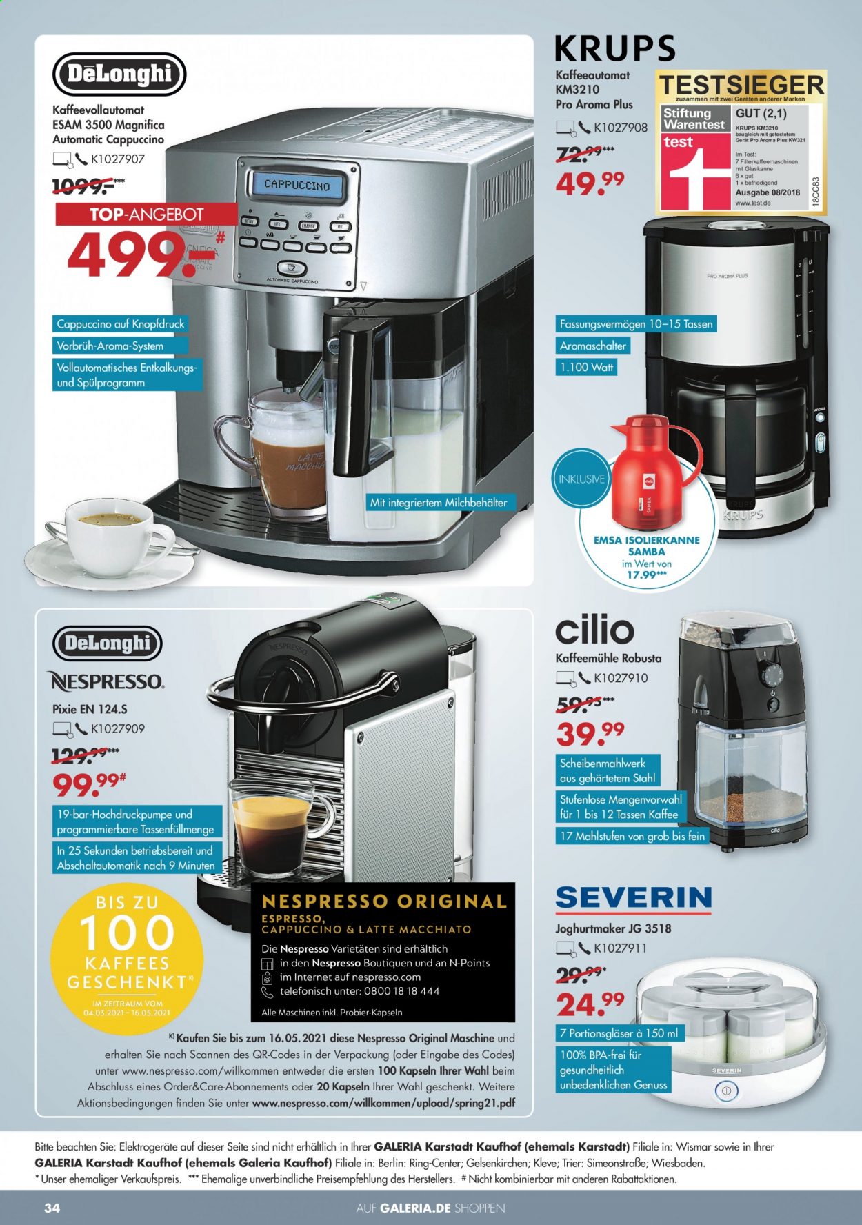 GALERIA Karstadt Kaufhof Prospekte  - 21.04.2021 - 27.04.2021. Seite 34