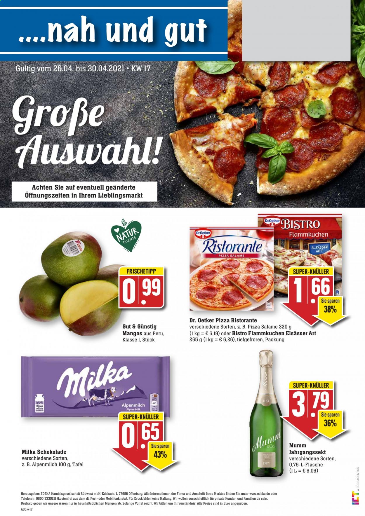 Edeka Prospekte  - 26.04.2021 - 30.04.2021. Seite 1