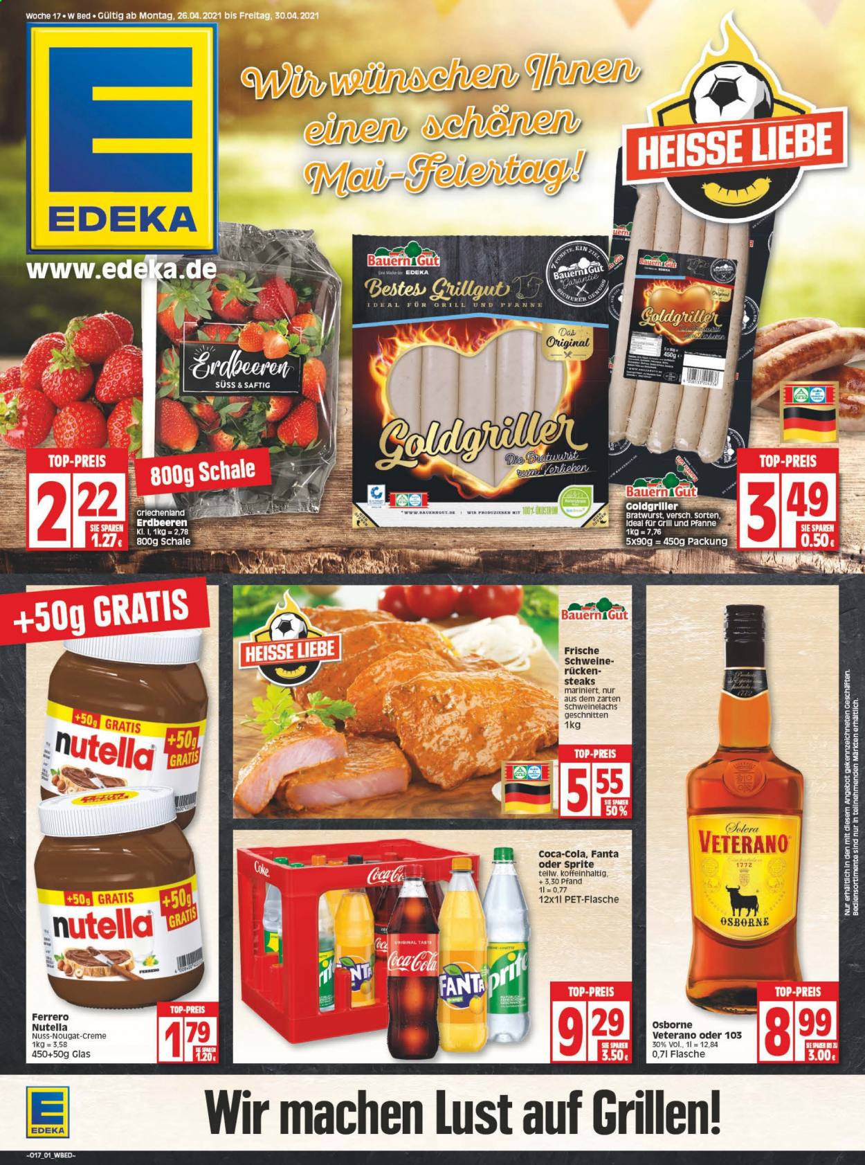 Edeka Prospekte  - 26.04.2021 - 30.04.2021. Seite 1