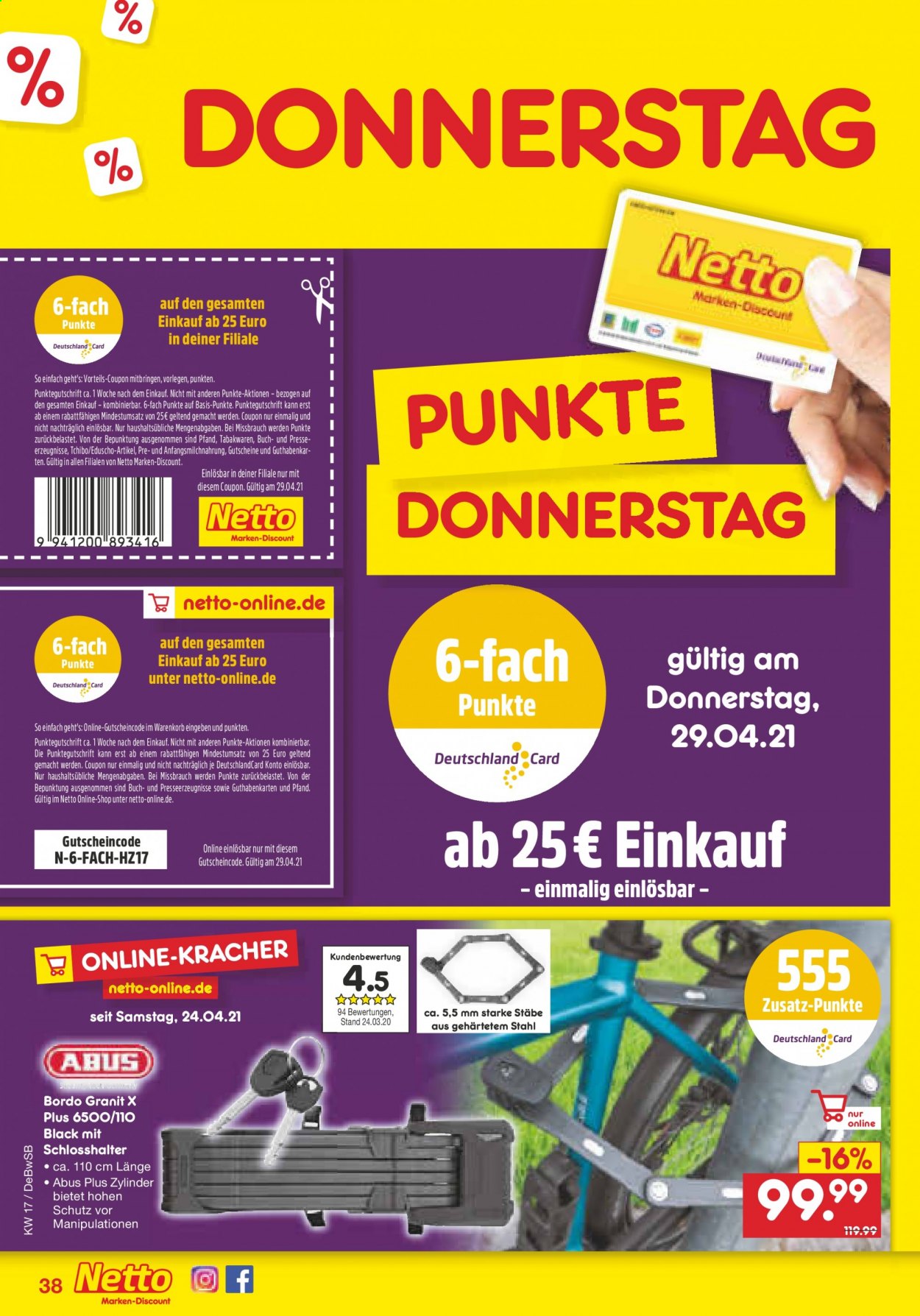Netto Marken-Discount Prospekte  - 26.04.2021 - 30.04.2021. Seite 38