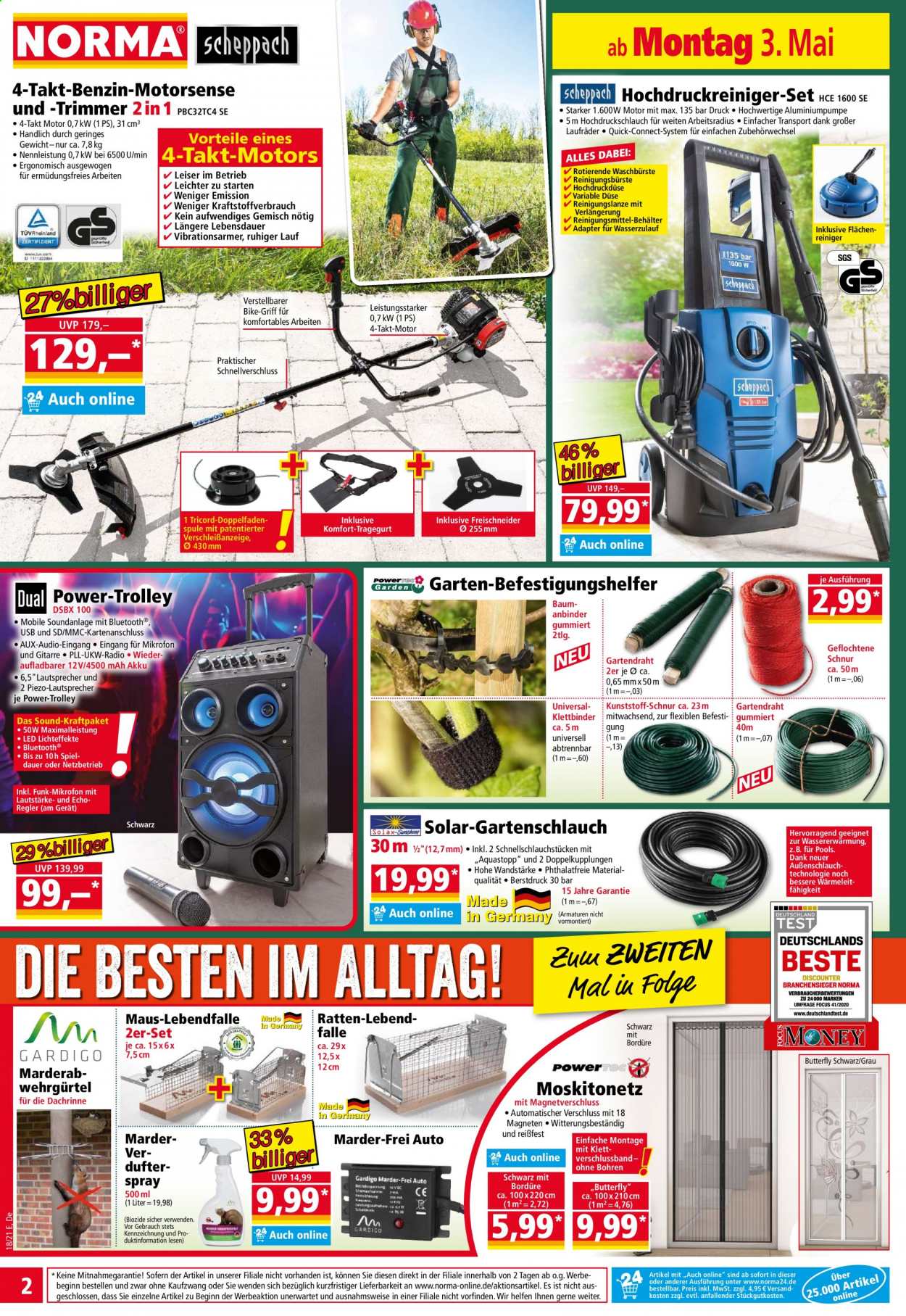 thumbnail - Prospekte Norma - 3.05.2021 - 8.05.2021 - Produkte in Aktion - Trolley, Radio, Lautsprecher, Hochdruckreiniger. Seite 2.