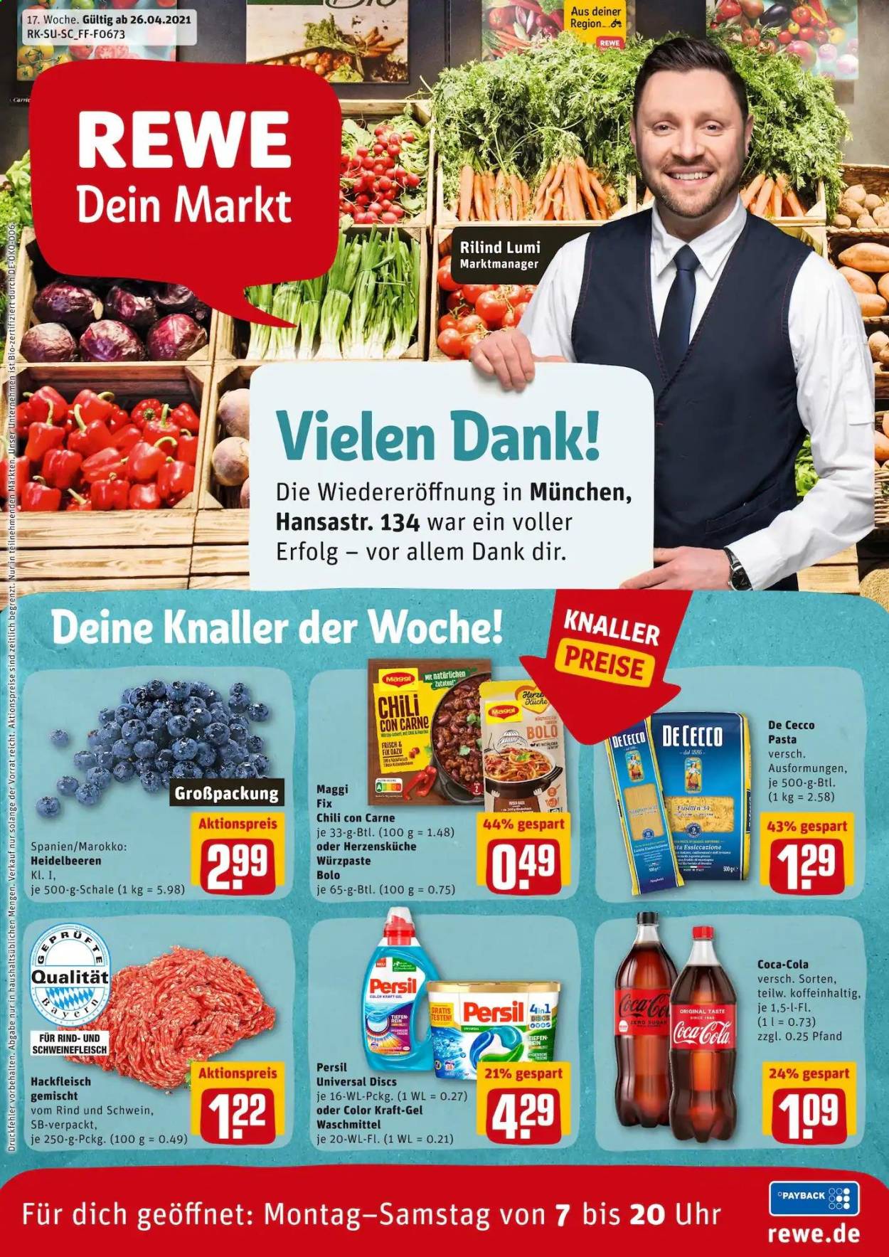 REWE Prospekte  - 26.04.2021 - 30.04.2021. Seite 1