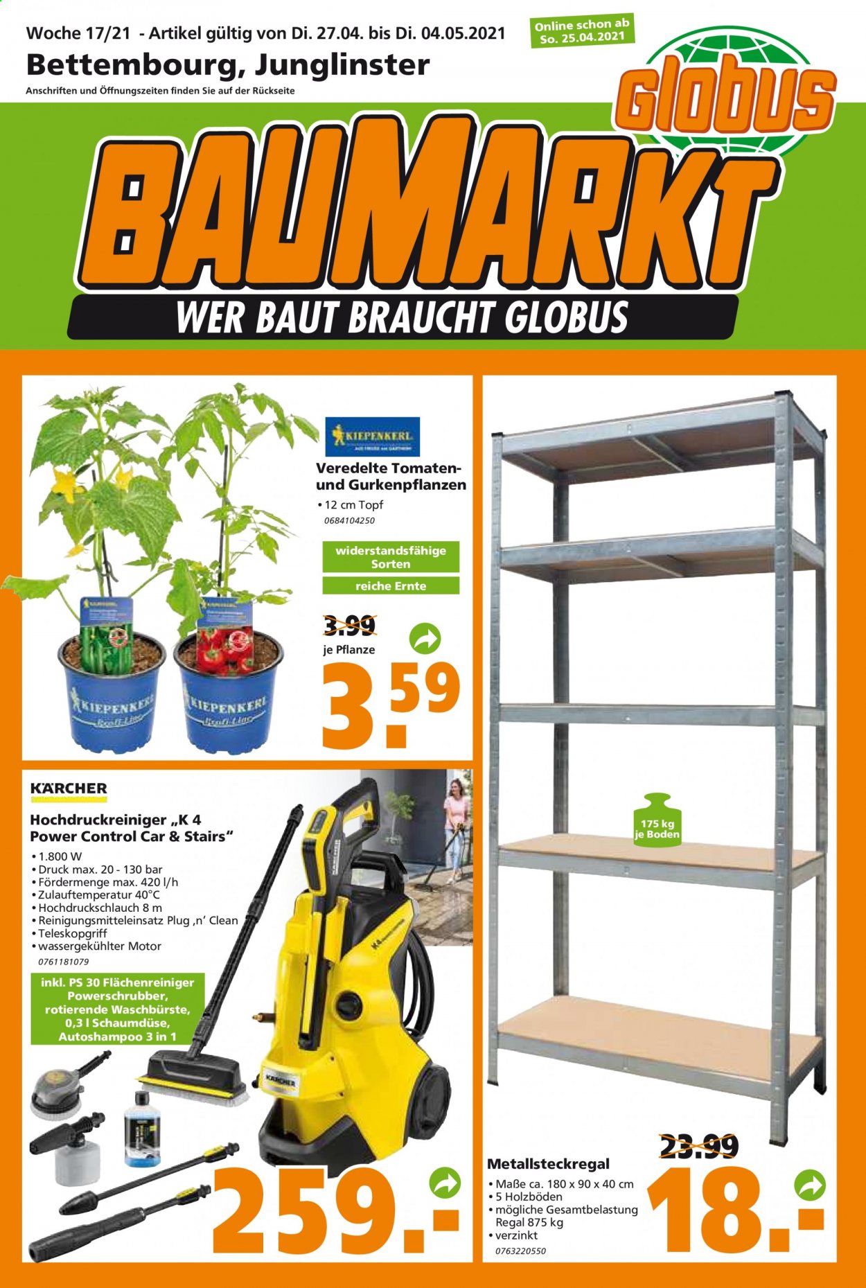 Globus Baumarkt Prospekte  - 27.04.2021 - 4.05.2021. Seite 1