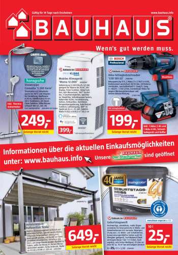 Prospekte Bauhaus - 29.4.2021 - 29.5.2021.