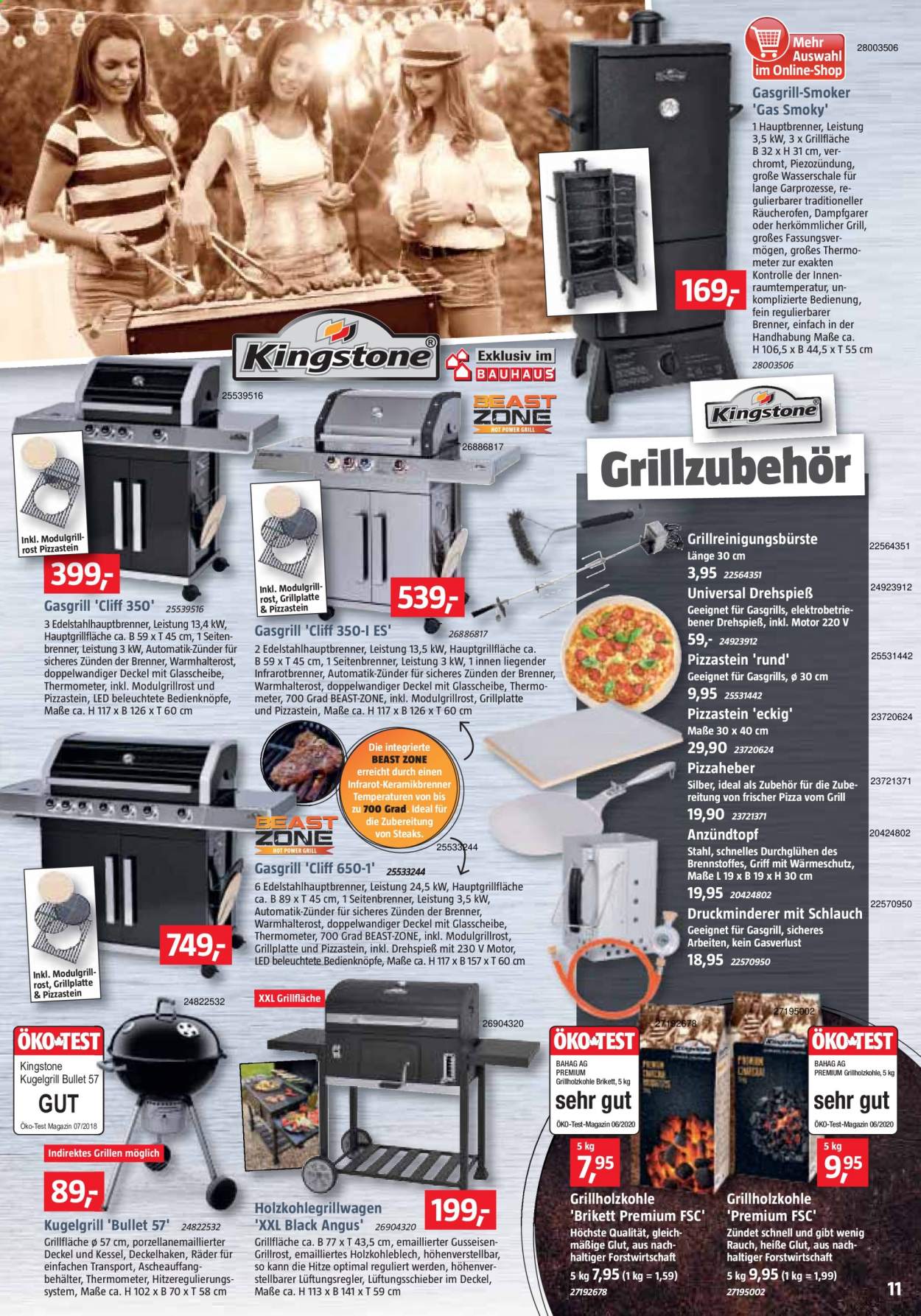 thumbnail - Prospekte Bauhaus - 29.04.2021 - 29.05.2021 - Produkte in Aktion - Grill, Grillzubehör, Gasgrill, Deckel. Seite 11.